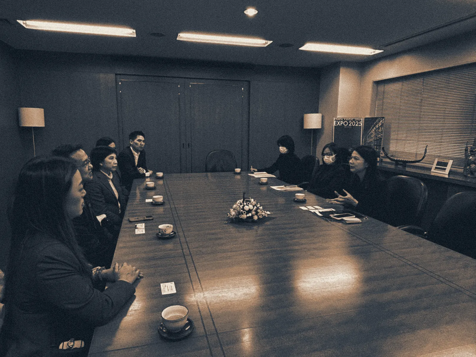 ห้องประชุมของสถานกงสุลใหญ่ ณ นครโอซาก้า พื้นที่ของ Private Opening Briefing